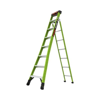 LITTLE GIANT LADDER SYSTEMS - Escalera de Tijera 3 en 1 de 2.44 Metros, Fibra de Vidrio (SKU13908-001). Hecha en E.U.A. (Versión 2.0)