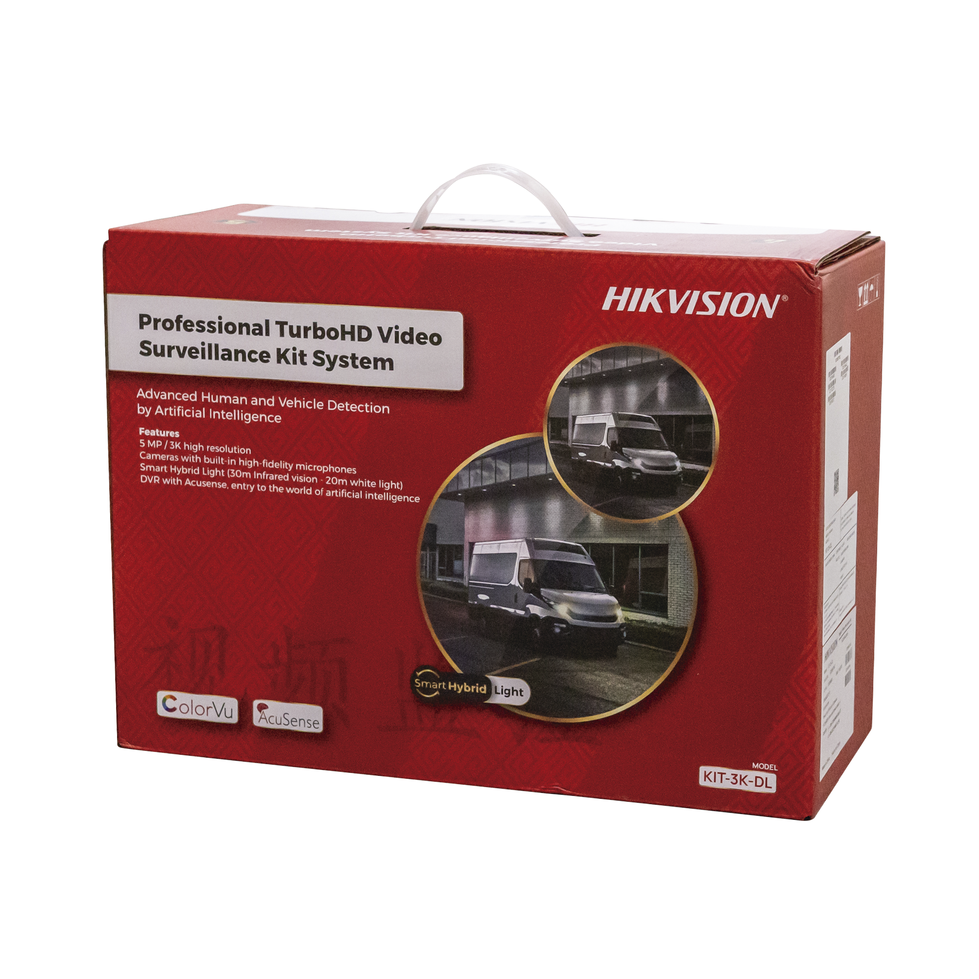 HIKVISION - [Dual Light] Kit TurboHD 3K (5 Megapixel) / DVR 4 Canales / 4 Cámaras Bala para Exterior y Metal / Micrófono Integrado / Accesorios de Interconexión / Fuente de Poder