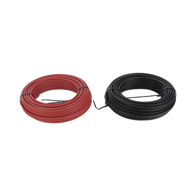 EPCOM POWERLINE - Kit de 2 rollos de 50 metros de cable fotovoltaico de cobre, rojo y negro, calibre 10 AWG (6mm²), Tipo PV,  1000/2000 V y 120°C.