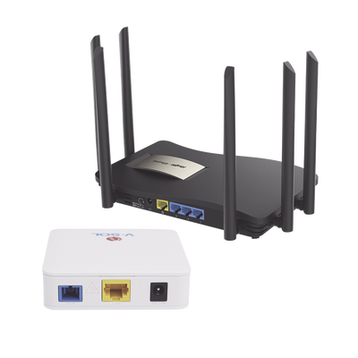 RUIJIE - Kit 2 ONU Bridge V-Sol, Dual GPON/EPON con Router Home Mesh Ideal para distribuciones WISP de mayor cobertura Wi-Fi en Hogares y Oficinas