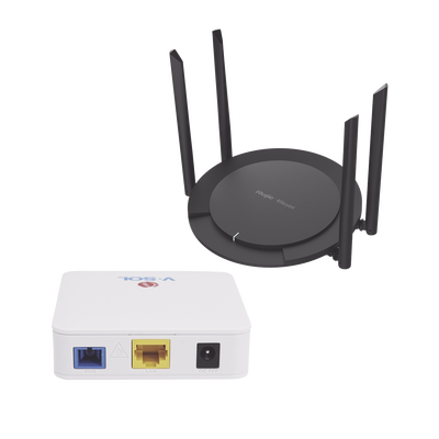 RUIJIE - Kit 2 ONU Bridge V-Sol, Dual GPON/EPON con Router Home Wi-Fi Ideal para distribuciones WISP de mayor cobertura Wi-Fi en Hogares y Oficinas
