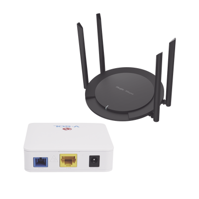 RUIJIE - Kit 2 ONU Bridge V-Sol, Dual GPON/EPON con Router Home Wi-Fi Ideal para distribuciones WISP de mayor cobertura Wi-Fi en Hogares y Oficinas