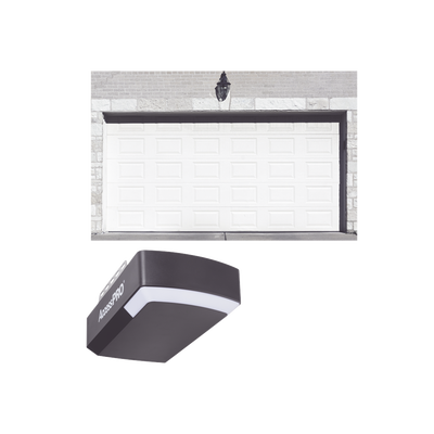 ACCESSPRO - KIT COMPLETO Puerta D/ Garage 8x8 Pies / Cuadro Corto / Color blanco / Insulada / Incluye Motor FS1000APP / 1/2HP / Fuerte/Silencioso/Luz LED/Motor DC .