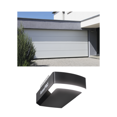 ACCESSPRO - KIT COMPLETO Puerta D/ Garage 9x8 Pies / Lisa Linea Central / Color blanco / Insulada / Incluye Motor FS1000APPRT / 1/2HP / Fuerte/Silencioso/Luz LED/Motor DC .