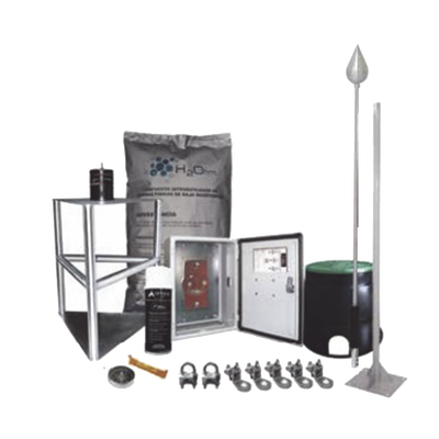TOTAL GROUND - Kit Pararrayo con Accesorios de Instalación, Fabricado en Acero Inoxidable con Protección de Diámetro de 200m.