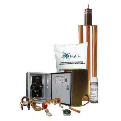 TOTAL GROUND - Kit de Tierra Física modelo TG100K con Electrodo Magnetoactivo 67 x 17 cm, capacidad Max: 100 AMP