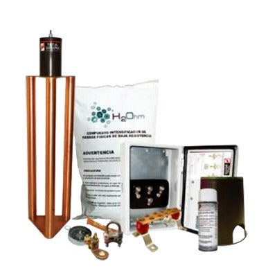 TOTAL GROUND - Kit de Tierra Física Con Electrodo Magnetoactivo Capacidad Max: 400 AMP