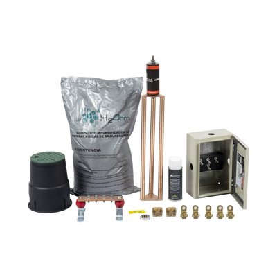 TOTAL GROUND - Kit de tierra Física Modelo TG45K con Electrodo Magnetoactivo 50 x 11.5 cm, Capacidad Max: 45 AMP
