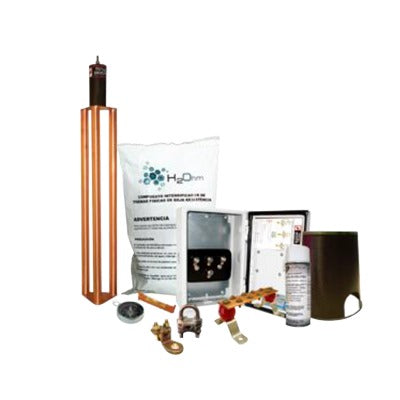 TOTAL GROUND - Kit de tierra física modelo TG70K con Electrodo Magnetoactivo y Accesorios de Instalación, capacidad: 70 AMP