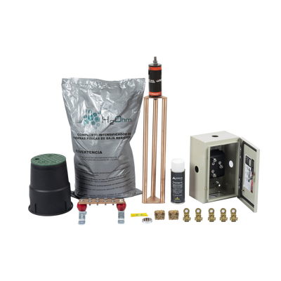 TOTAL GROUND - Kit de tierra física modelo TG70K con Electrodo Magnetoactivo y Accesorios de Instalación, capacidad: 70 AMP