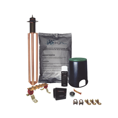 TOTAL GROUND - Kit de Tierra Física con Electrodo Magnetoactivo de 45 AMP Y Supresor de Picos SOHO