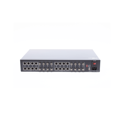 EPCOM TITANIUM - (SOLO RECEPTOR) TRANSCEPTOR ACTIVO DE 16 CANALES / VIDEO+PODER en un solo Cable UTP / 150 metros en 4K, 200 metros en 5 MP/ Envía 36 Vcc y Recibe 12 Vcc / TODO INCLUIDO PARA RACK / HD-TVI/CVI/AHD/CVBS / SIN RUIDO / INSTALACIÓN LIMPIA.