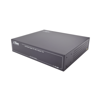 EPCOM TITANIUM - Kit de TRANSCEPTOR ACTIVO DE 4 CANALES / VIDEO+PODER en un solo Cable UTP / 150 metros en 4K, 200 metros en 5 MP/ Envía 36 Vcc y Recibe 12 Vcc / TODO INCLUIDO PARA RACK / Compatible con cámaras HD-TVI/CVI/AHD/CVBS / INSTALACIÓN LIMPIA