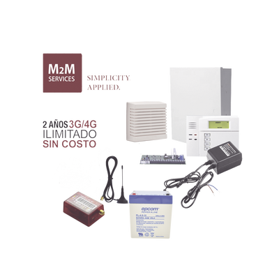 HONEYWELL HOME RESIDEO - (2 Años 4G ILIMITADO INCLUIDO) Kit VISTA48LA,Teclado 6150, Comunicador MN01LTEM, Bateria, Transformador y Sirena de 15 Watts