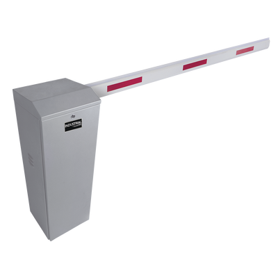ACCESSPRO - Kit de Barrera Vehicular Derecha Color Gris y Brazo Ajustable de 3.6 a 5.5 m