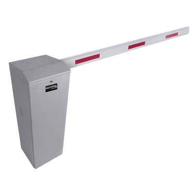 ACCESSPRO - Kit de Barrera Vehicular Derecha Color Gris y Brazo Ajustable de 3.6 a 5.5 m