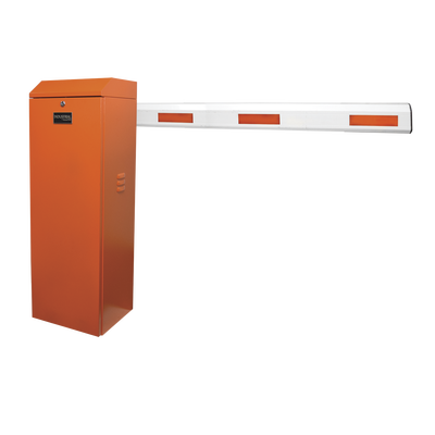 ACCESSPRO - Kit de Barrera Vehicular Derecha Color Naranja y Brazo Ajustable de 3.6 a 5.5 m