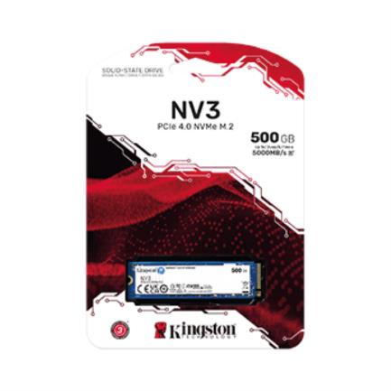 KINGSTON - Unidad de Estado Sólido SSD Kingston SNV3S NVMe 500GB PCI Express 4.0 M.2