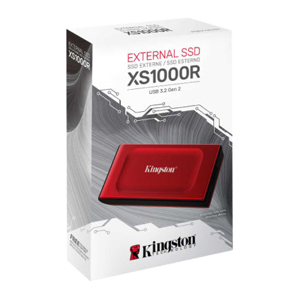 KINGSTON - Unidad de Estado Solido SSD Kingston Externo XS1000 1TB USB Color Rojo