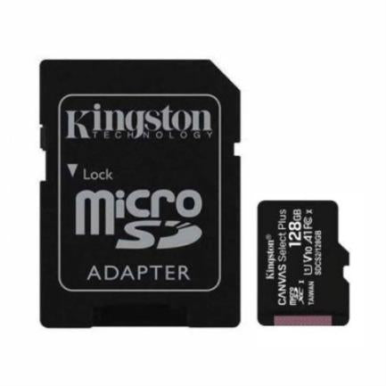KINGSTON - Memoria Kingston Micro SD Canvas Select Plus 128GB UHS-I Clase 10 C/Adaptador