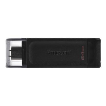 KINGSTON - Memoria USB Kingston DataTraveler 70 64GB USB-C Color Negro