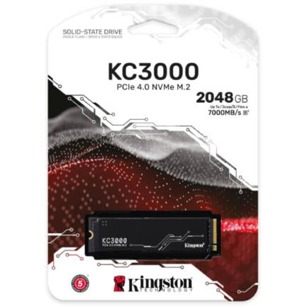 KINGSTON - Unidad de Estado Sólido SSD Kingston KC3000 PCIe 4.0 NVMe M.2 SSD 2048GB Color Negro