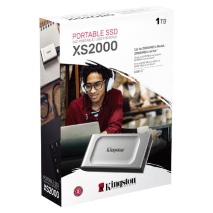KINGSTON - Unidad de Estado Sólido SSD Kingston XS2000 Externo 1000GB USB-C