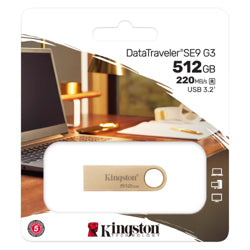 KINGSTON - Memoria USB Kingston DataTraveler SE9 G3 512GB USB 3 2 Lectura 220MB/s Dorado