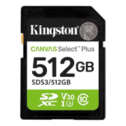 KINGSTON - Memoria SD Kingston Flash Canvas Select Plus 512GB SD UHS-I Clase 10