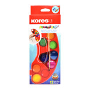 KORES - SET DE ACUARELAS GRANDE KORES 12 PASTILLAS CON PINCEL