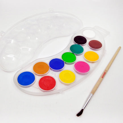 KORES - SET DE ACUARELAS MINI KORES 12 PASTILLAS CON PINCEL