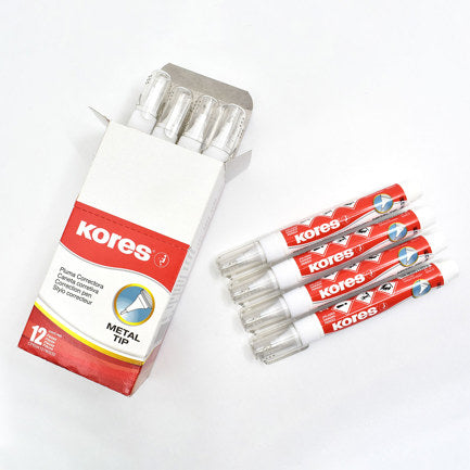 KORES - PLUMA CORRECTORA KORES METAL TIP 8MM C/12
