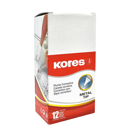 KORES - PLUMA CORRECTORA KORES METAL TIP 8MM C/12