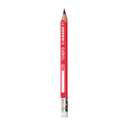 KORES - LAPIZ GRAFITO KORES JUMBO COACH TRIANGULAR 2HB ROJO C/12