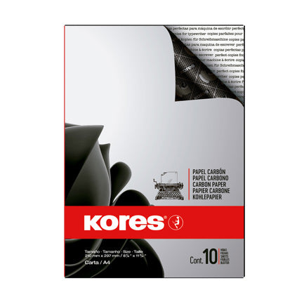 KORES - Papel Carbon Kores Typo A4 C/100 Hojas
