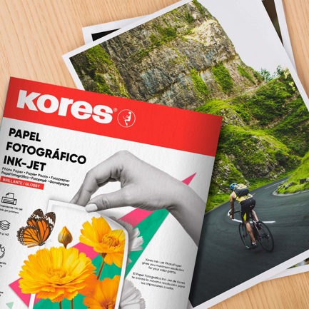KORES - Papel Fotográfico Kores Tamaño Carta C/25 Hojas