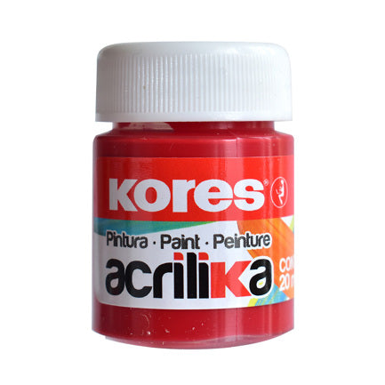 KORES - PINTURA ACRILICA KORES 20 ML ROJO C/12 BOTES