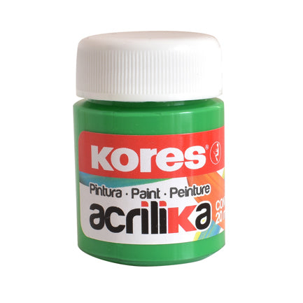 KORES - PINTURA ACRILICA KORES 20 ML VERDE C/12 BOTES