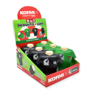 KORES - Sacapuntas doble orificio + borrador caja c/6 piezas Selección Mexicana