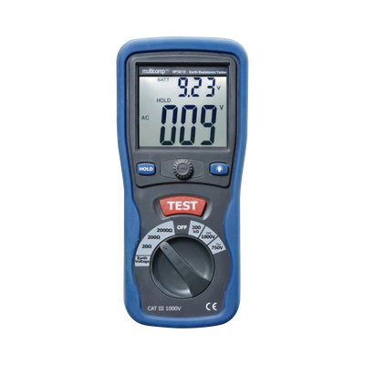 TOTAL GROUND - KIT de Medidor de Resistencia a Tierra Digital ( Terrómetro ), a 3 hilos  CAT III / 1000 V.