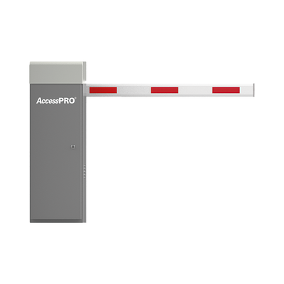 ACCESSPRO - Kit de Barrera Vehicular Brushless y Brazo Telescópico de hasta 6 Metros / Tiempo de Apertura Configurable de 3 a 6 Segundos / Sentido de la Barrera Ajustable en Sitio