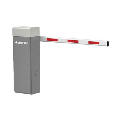 ACCESSPRO - Kit de Barrera Vehicular Brushless y Brazo Telescópico de hasta 6 Metros / Tiempo de Apertura Configurable de 3 a 6 Segundos / Sentido de la Barrera Ajustable en Sitio