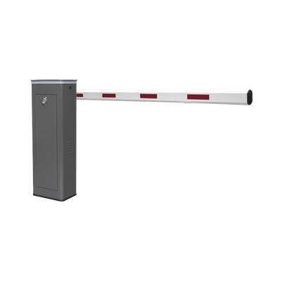 ACCESSPRO - Kit de Barrera Vehicular Derecha y Brazo de 3 Metros / Finales de Carrera Ajustables por Programación / Movimiento Fluido / Diseño Elegante Color Gris / Con Corona Led Semaforizada