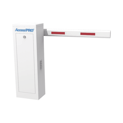 ACCESSPRO - Kit de Barrera Vehicular Derecha con Brazo Telescópico / Soporta brazo Telescópico de hasta 6 metros / Tiempo de Apertura 6 segundos
