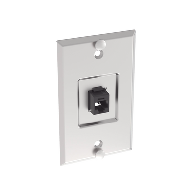 PANDUIT - Placa de Pared Telefónica, Salida de 1 Puerto Keystone, con Jack Cat6 Estilo 110 de Impacto, de Acero Inoxidable