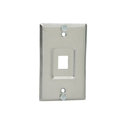 PANDUIT - Placa de Pared Telefónica, Salida de 1 Puerto Keystone, de Acero Inoxidable