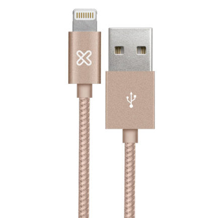 KLIP XTREME - Cable USB Klip Xtreme KAC-010RG Compatible iPhone  iPad  iPod 1 metro de largo Color Oro Rosa