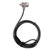 KLIP XTREME - Cable de seguridad Klip Xtreme con llave para laptop Bolt I KSD-330 Ranura rectangular estandar Largo 1.5 m Color Negro