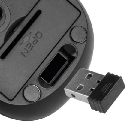 KLIP XTREME - Mouse inalambrico ergonomico Klip Xtreme Klever KMW-340BK