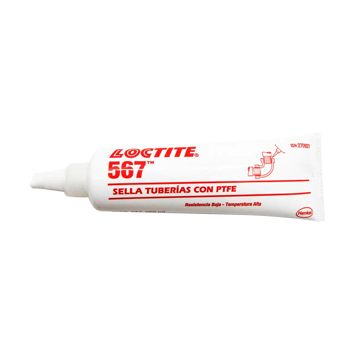 Sellador De Rosca C/Ptfe Alta Temp. 250 Ml (567-41)